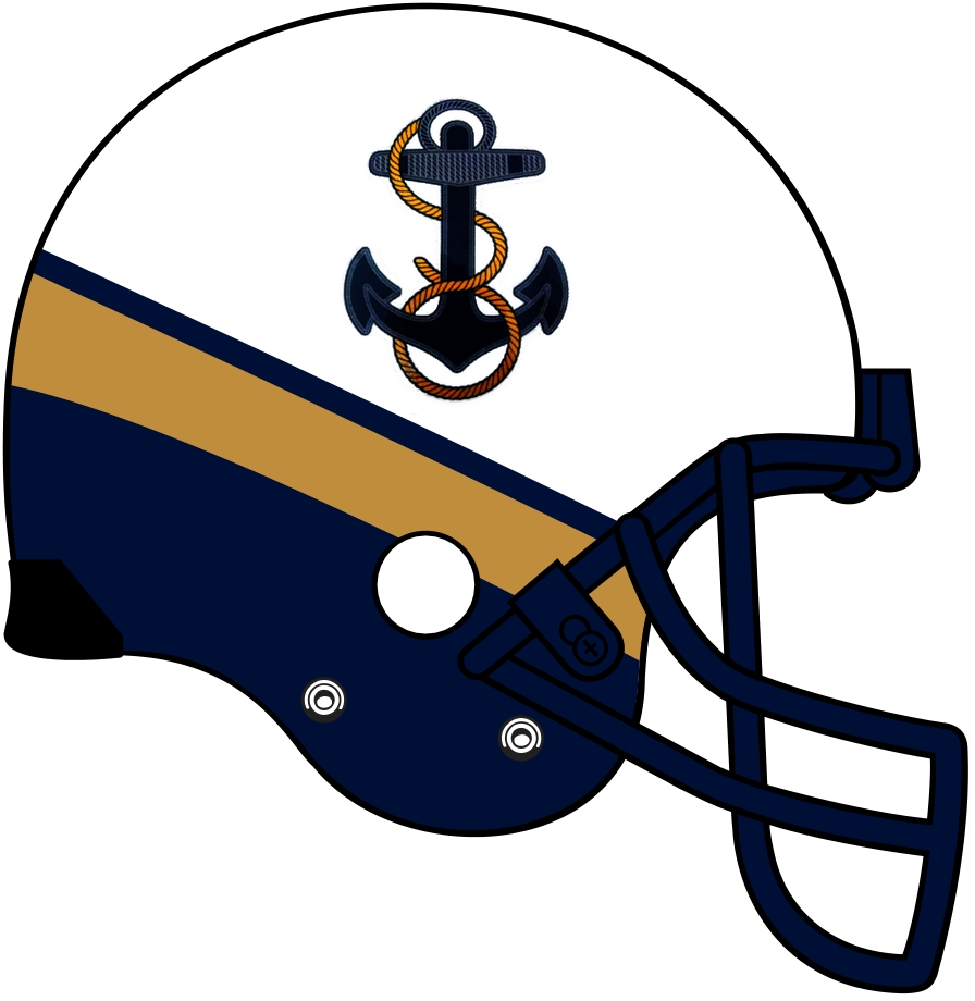Navy Midshipmen 2012-Pres Helmet Logo iron on transfers for clothing